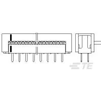 TE Connectivity-6-216792-0 Piastre connettori e prese PCB Conn IDC Connector HDR 60 POS 2.54mm Solder RA Thru-Hole T/R