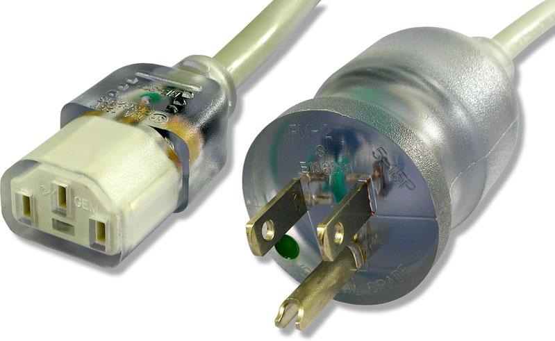 CnC Tech, LLC-800-18-0OD-GR-0010F Cable Assembly AC Power Cable Assembly Power Cord 1m Power to Power 3 to 3 POS M-F