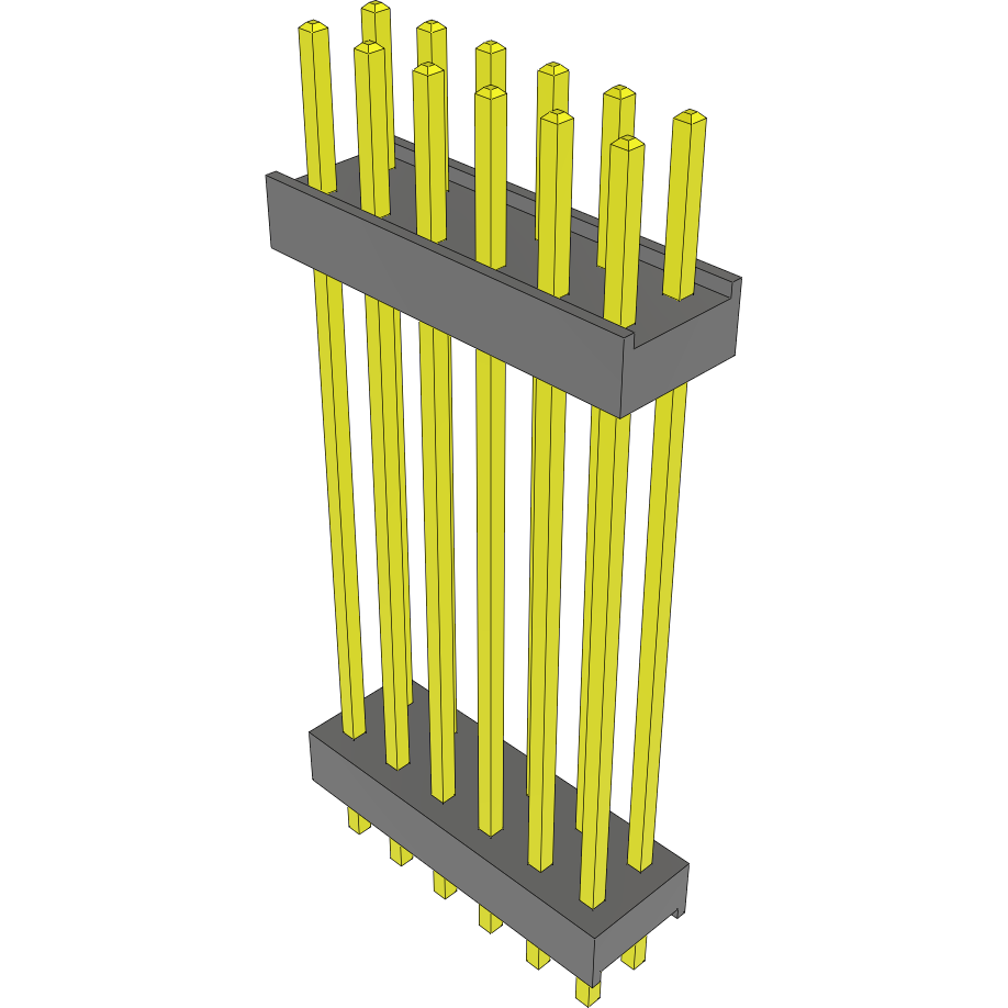 Samtec-DW-06-19-G-D-1025 Piastre connettori e prese PCB Conn Board Stacker HDR 12 POS 2.54mm Solder ST Thru-Hole Bulk
