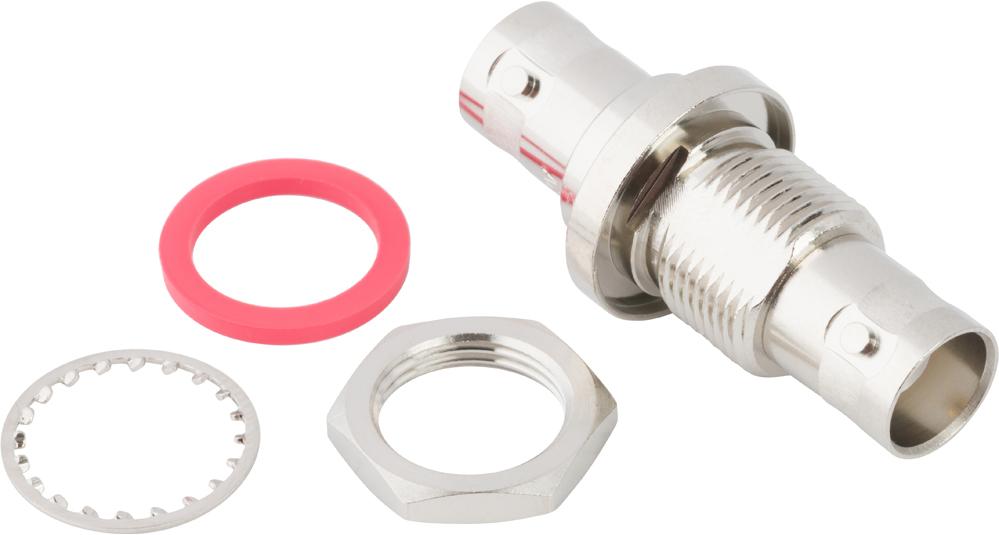 Amphenol RF-112433 RF-Steckverbinder Conn BNC Adapter 0Hz to 4GHz 50Ohm ST Panel Mount RCP/RCP Gold