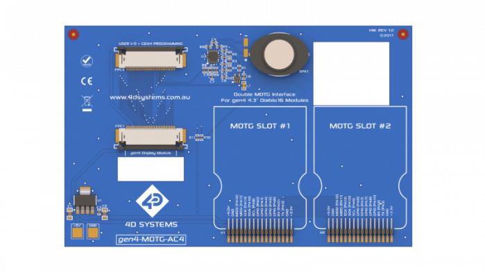 4D Systems-GEN4-MOTG-AC4 Entwicklungssätze und Werkzeuge Interface Card Board