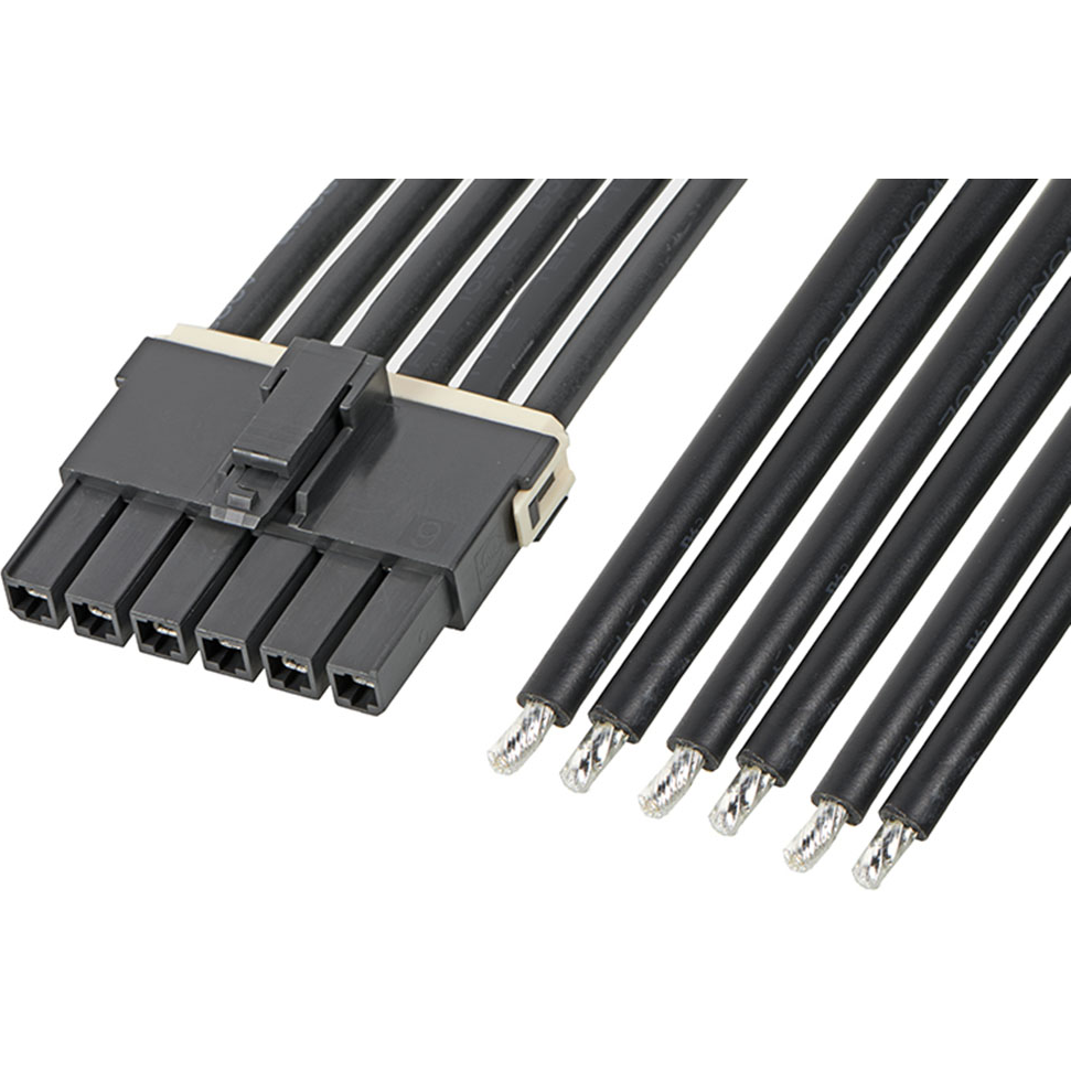 Molex-2164011063 Cable Assembly Other Cable Assembly UL 1015 0.6m 12AWG Mega Fit 6 POS F Crimp Mega-Fit Bag