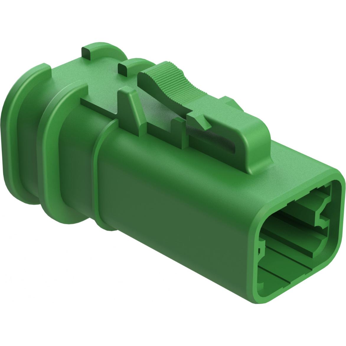 Amphenol-ATP06-4S-OMRDGRN Einzeladersteckverbinder, Gehäuse Conn Discrete Wire Housing Straight Body, 25 AMPS, Thermoplastic Material