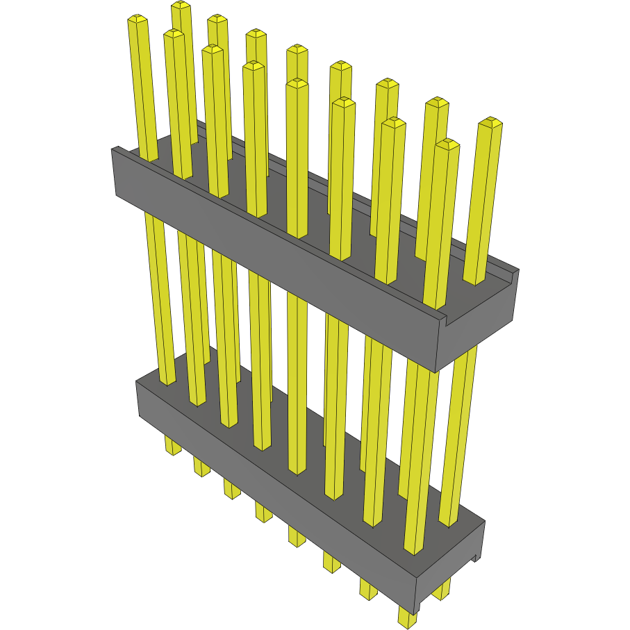 Samtec-DW-08-12-F-D-660 Steckverbinderleisten und Leiterplattenbuchsen Conn Board Stacker HDR 16 POS 2.54mm Solder ST Top Entry Thru-Hole Bulk
