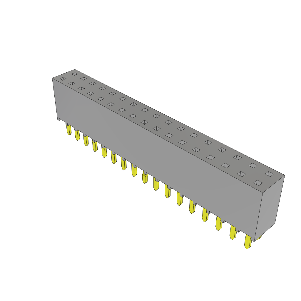 Samtec-SSW-117-06-S-D-LL Embases de raccordement et réceptacles PCB Conn Socket Strip SKT 34 POS 2.54mm Solder ST Top Entry Thru-Hole Bulk