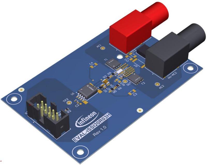 Infineon Technologies AG-EVALISSI20R03HTOBO1 Kit e strumenti di sviluppo ISC035N10NM5LF/iSSI20R03H Digital Isolator/MOSFET Evaluation Board