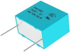 KEMET Corporation-F845FE104M760ALW0L 塑料薄膜电容器 Cap Film Suppression X1 0.1uF 1500VDC/760VAC PP 20%( 31.5 X 10.5 X 20.5mm) Radial Plastic Rectangular Can 27.5mm 105°C Tray