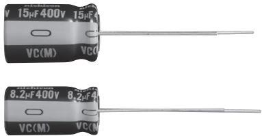 Nichicon-UVC2G100MPD Kondensator, Aluminium Cap Aluminum Lytic 10uF 400V 20% (10 X 12.5mm) Radial 5mm 0.1A 2000h 105°C Bulk