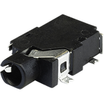 Conn 3.5MM Audio Jack F 4 POS Solder RA SMD 4 Terminal 1 Port T/R