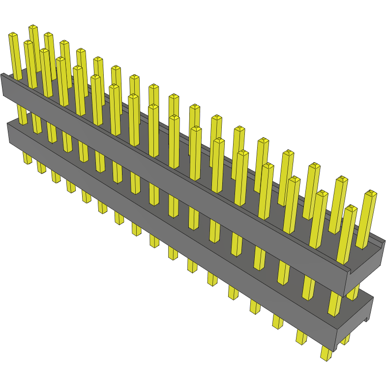 Samtec-DW-17-15-G-D-335 Cabezales del conector y receptáculos PCB Conn Board Stacker HDR 34 POS 2.54mm Solder ST Top Entry Thru-Hole Bulk
