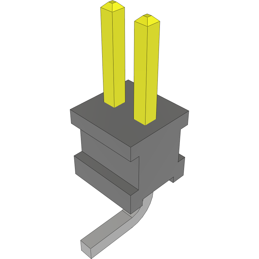 Samtec-FTR-102-03-S-S 连接器插头及 PCB 插座 Conn Unshrouded Header HDR 2 POS 1.27mm Solder ST Top Entry SMD Bulk