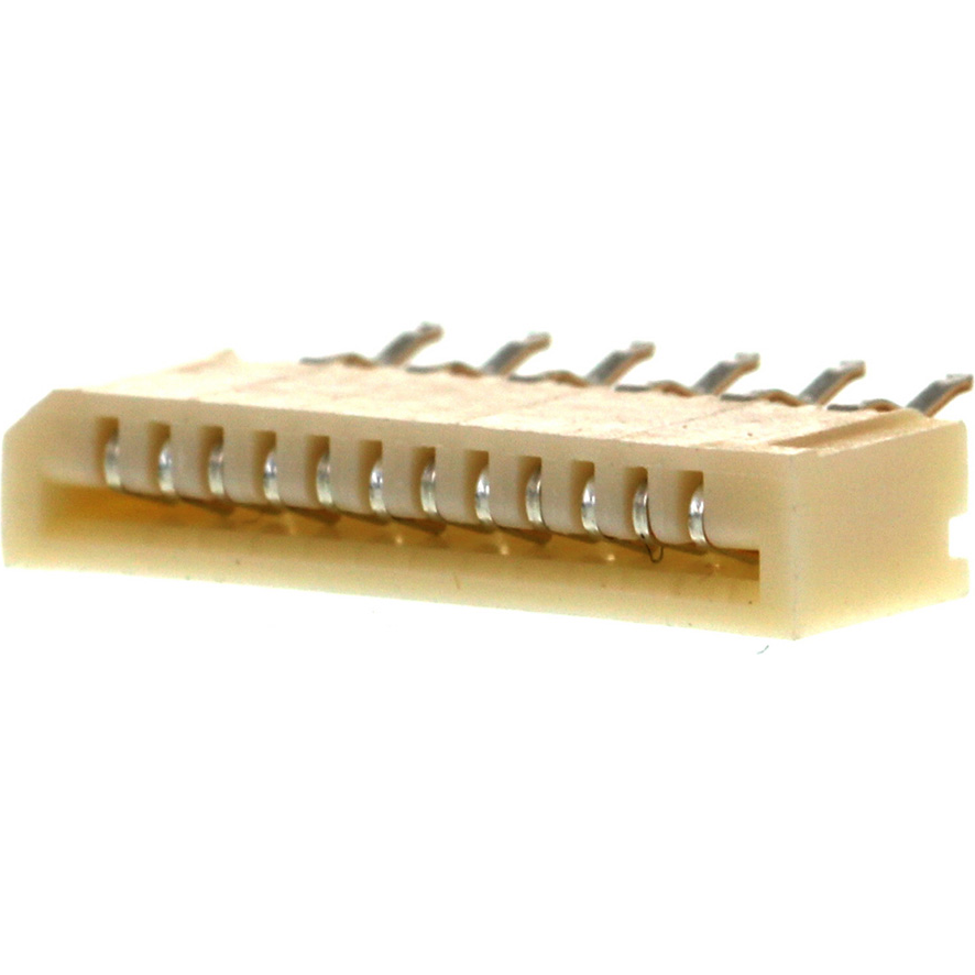 Molex-0528061210 FFC-FPC 连接器 Conn FFC Connector SKT 12 POS 1mm Solder ST Thru-Hole Tray