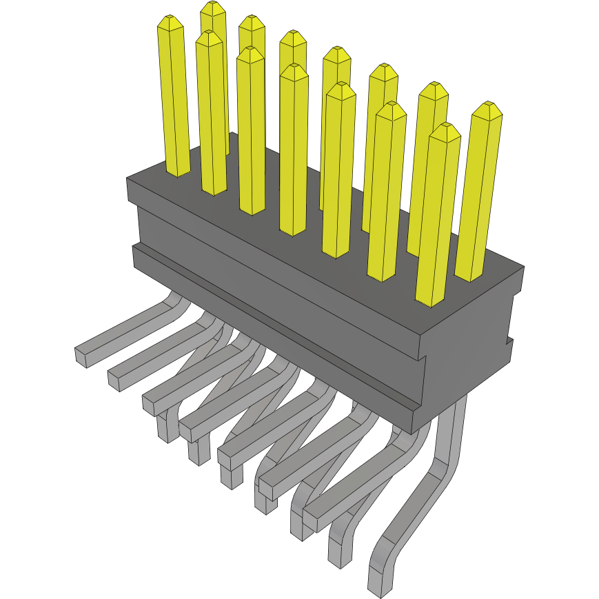 Samtec-FTSH-107-04-L-MT Connector Headers and PCB Receptacles Conn Unshrouded Header HDR 14 POS 1.27mm Solder RA Side Entry SMD/Thru-Hole TIGER CLAW™ Tube