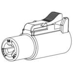 Conn Housing PL 1 POS Crimp ST Cable Mount Black