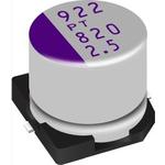 Cap Aluminum Polymer 820uF 2.5VDC 20%( 6.3 X 6.4mm) SMD 0.016 Ohm 3.5A 20000h 105°C T/R
