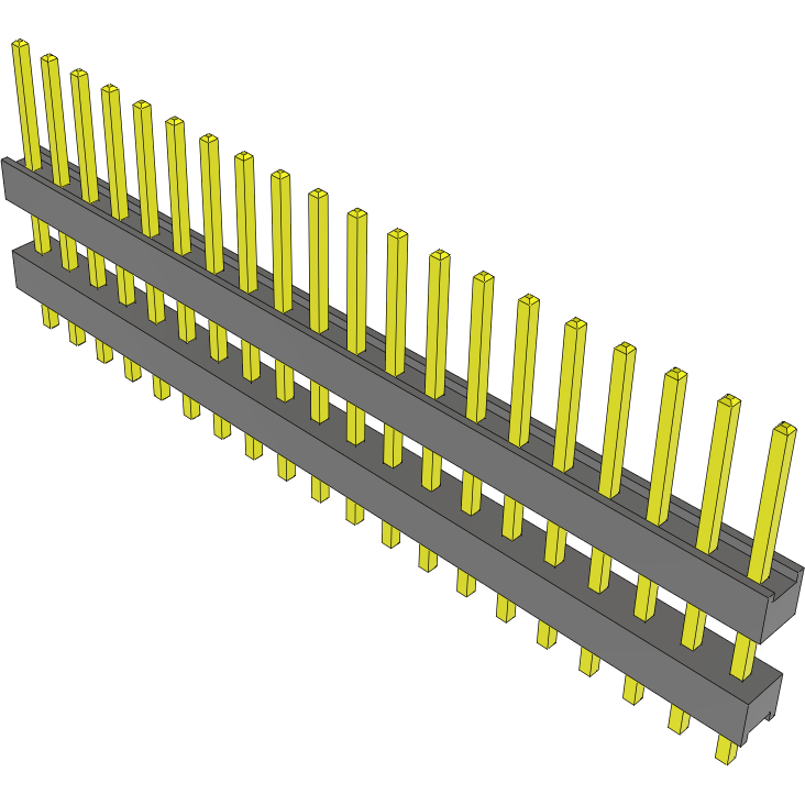 Samtec-DW-20-09-S-S-335 Steckverbinderleisten und Leiterplattenbuchsen Conn Board Stacker HDR 20 POS 2.54mm Solder ST Top Entry Thru-Hole Bulk
