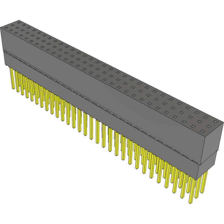 Samtec-ESQ-130-24-G-T Steckverbinderleisten und Leiterplattenbuchsen Conn Elevated Socket SKT 90 POS 2.54mm Solder ST Top Entry Thru-Hole Tube