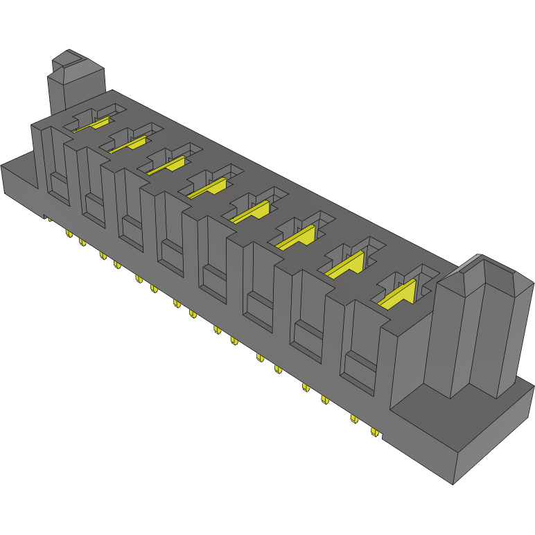 Samtec-PES-08-01-S-VT-LC Steckverbinderleisten und Leiterplattenbuchsen Conn Socket Strip SKT 8Power POS 2.54mm/3.81mm Solder ST Top Entry Thru-Hole Tray