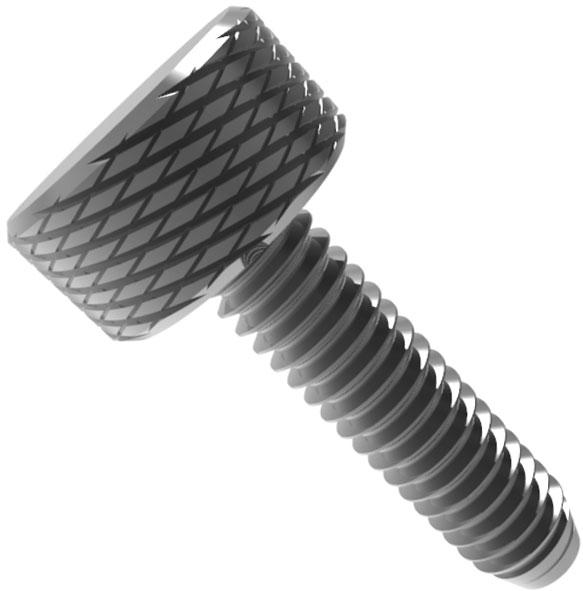 RAF Electronic Hardware-7120-AL Schrauben Screw Thumb Diamond Knurled-HD None 4-40-THD 12.7mm-LG 1in/2in-LG 0.5in-LG Aluminum None