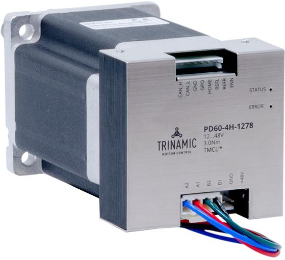 Analog Devices-PD60-4H-1278-TMCL Stepper Motors Stepper Motors Hybrid Bipolar Square 2.1V 9A 0.15Ohm 840g.cm² 3 1.8° 1Shaft