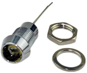 Visual Communications-L65DY24L Panel Mount Indicators Panel Mount Indicator Round 0.315" LED 24V Leads Yellow