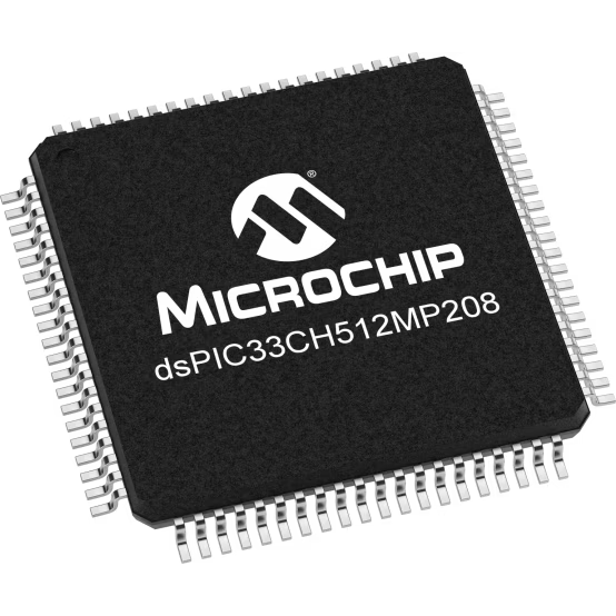 Microchip Technology-DSPIC33CH512MP208-E/PT Microcontrollers - MCUs MCU 16-bit dsPIC RISC 512KB Flash 3.3V 80-Pin TQFP Tray Automotive AEC-Q100