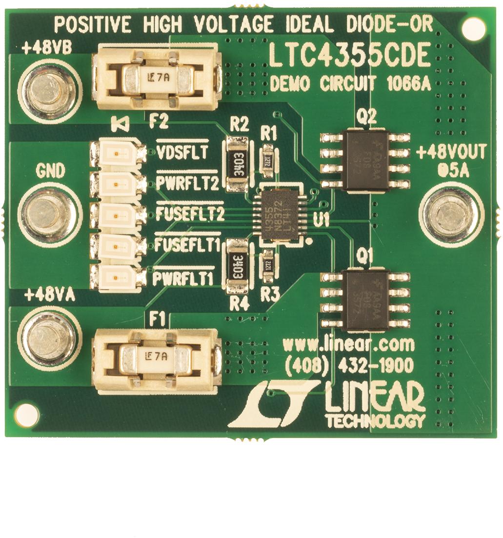 Analog Devices-DC1066A Kit e schede di sviluppo gestione della potenza LTC4355 Demo Board, Positive High Voltage Ideal Diode-OR