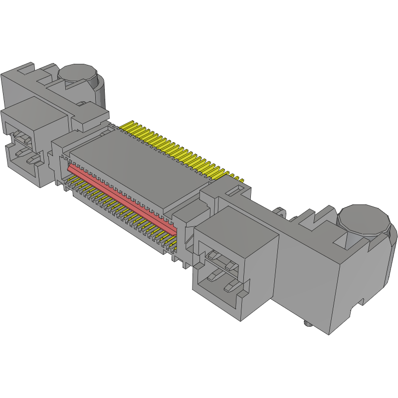 Samtec-QMS-026-02-SL-D-RA-PC4 Connector Headers and PCB Receptacles Conn Micro High Speed Terminal Strip HDR 8Power/26Signal POS 2mm/0.635mm Solder RA Side Entry SMD/Thru-Hole Tray