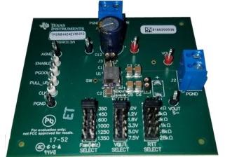 Texas Instruments-TPSM84424EVM-013 Energiemanagement, Entwicklungsplatinen und -kits TPSM84424 DC to DC Converter and Switching Regulator Module 0.6V to 10V Output Evaluation Board