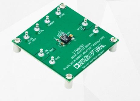 Analog Devices-DC2859A Energiemanagement, Entwicklungsplatinen und -kits LTM8083 DC to DC Converter and Switching Regulator Module 12V Output Demonstration Board