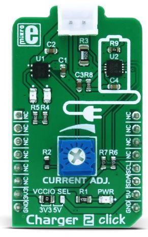 MikroElektronika-MIKROE-3049 Power Management Development Boards and Kits STBC08/STC3100 Battery Management 3.7V Output Click Board