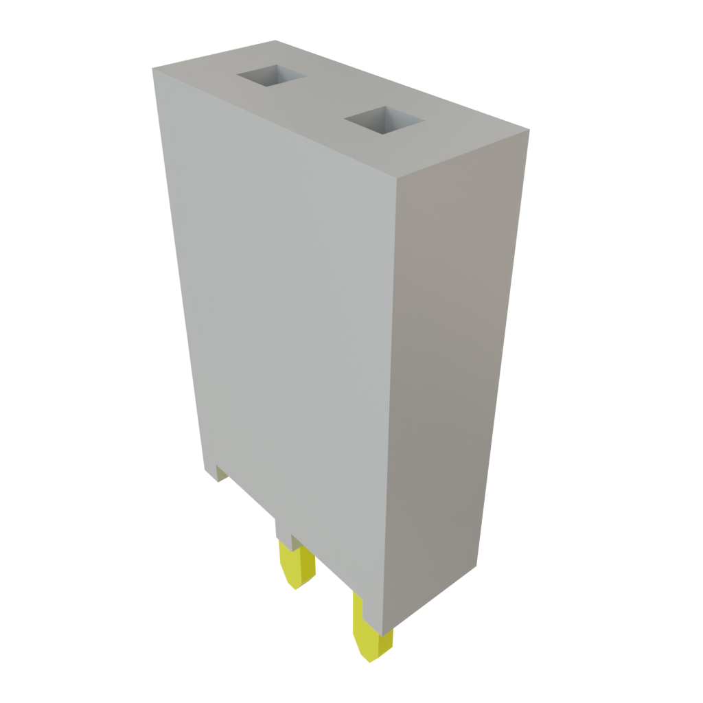 Samtec-SSW-102-06-G-S Steckverbinderleisten und Leiterplattenbuchsen Conn Socket Strip SKT 2 POS 2.54mm Solder ST Top Entry Thru-Hole Bulk