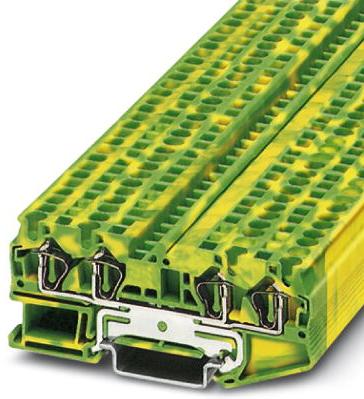 PHOENIX CONTACT-3031461 Steckverbinder, Klemmenblöcke Conn Ground Modular Terminal Block 4 POS Spring Cage T DIN Rail 32A