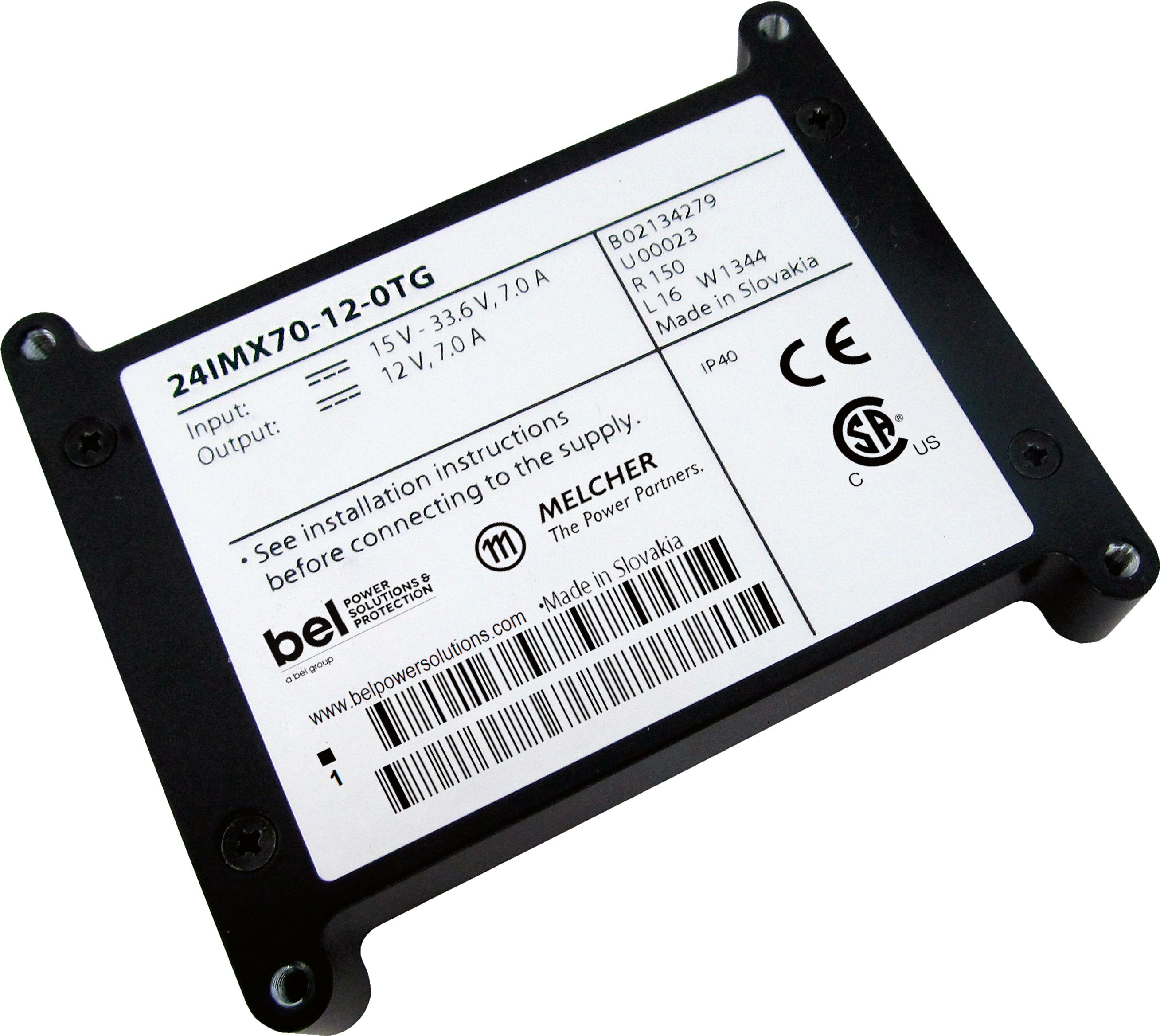 Bel Power Solutions-24IMX70-12-0TG Convertidor de CC a CC y módulo del regulador de conmutación Module DC-DC 24VIN 1-OUT 12V 7A 70W 17-Pin