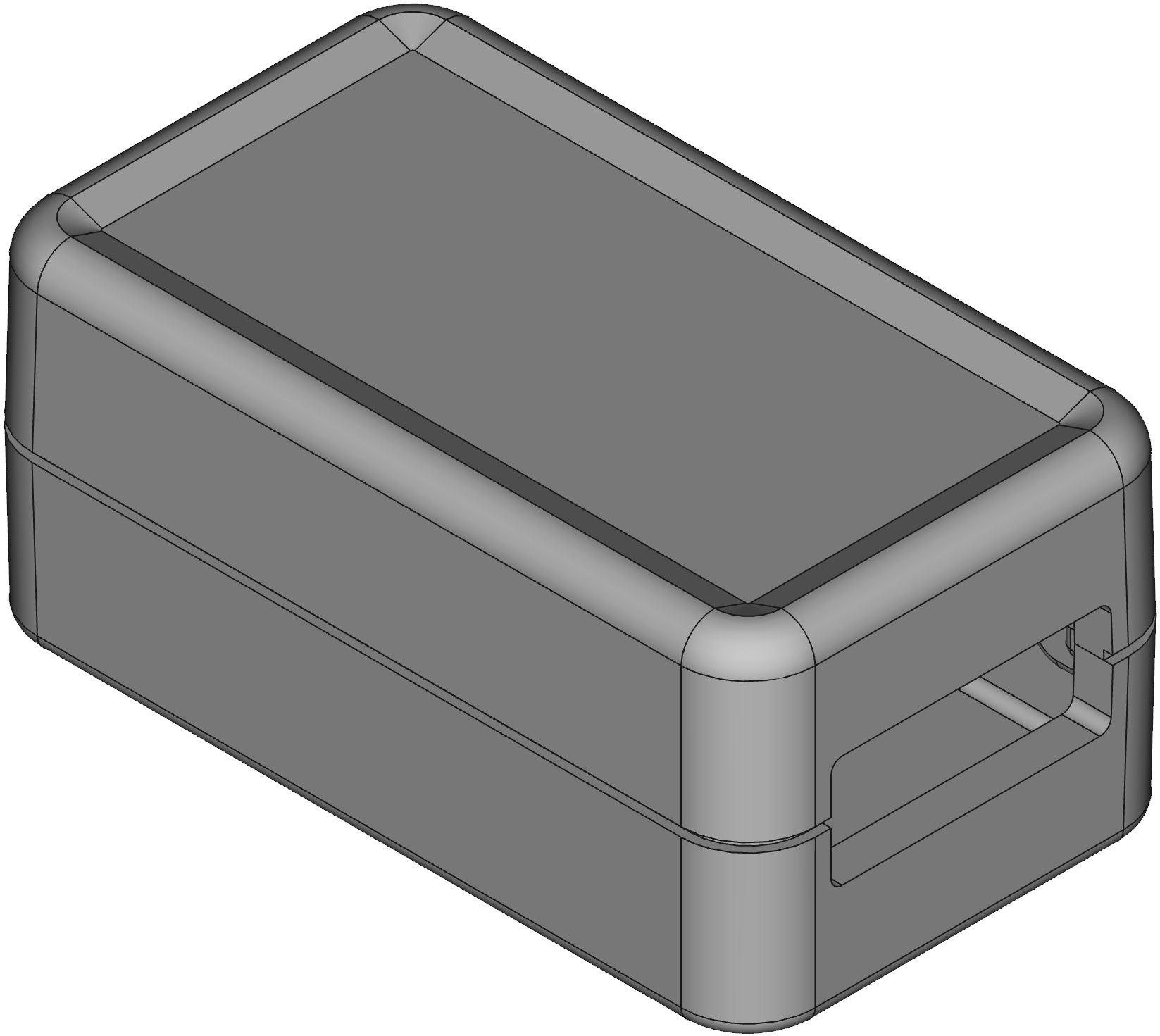 Hammond Manufacturing-1551USB1TSK  Translucent Smoke Acrylonitrile Butadiene Styrene Wall Mount Hand Held Enclosure
