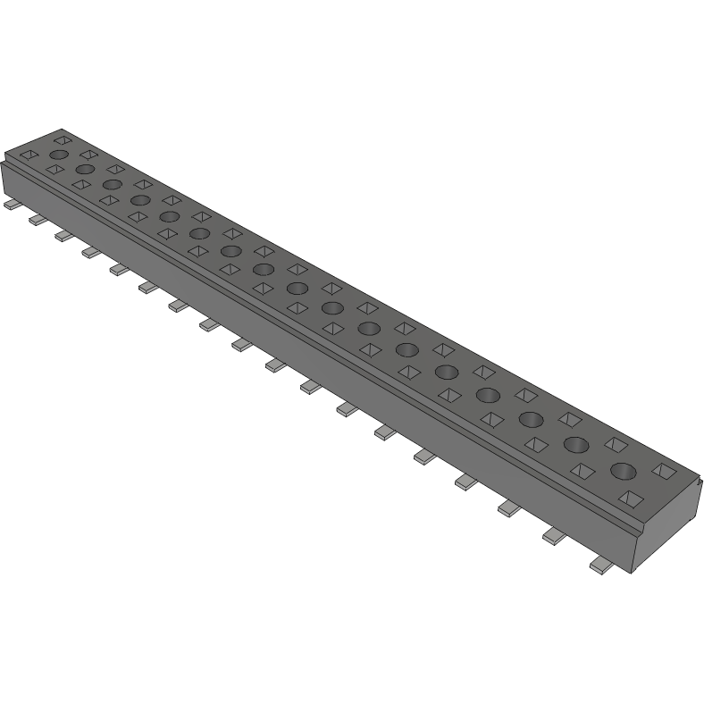 Samtec-CLT-118-02-S-D-A Connector Headers and PCB Receptacles Conn Socket Strip SKT 36 POS 2mm Solder ST Top Entry SMD TIGER CLAW™ Tube