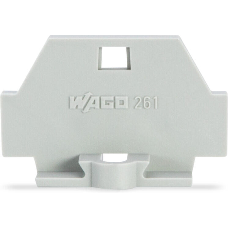 WAGO-261-361 Steckverbinderzubehör Connector Accessories End Plate Polyamide 6/6 Gray Carton