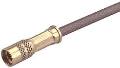 HUBER+SUHNER-21_MMCX-50-1-1/111_OE RF-Steckverbinder Conn MMCX 0Hz to 6GHz 50Ohm Crimp ST Cable Mount F Gold Over Nickel Single