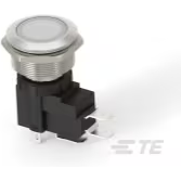 TE Connectivity-AVH25MSSFE3242604 Druckknopfschalter Switch Push Button ON Mom SPDT Flush Round Button 26A 250VAC Momentary Panel Mount Quick Connect Loose