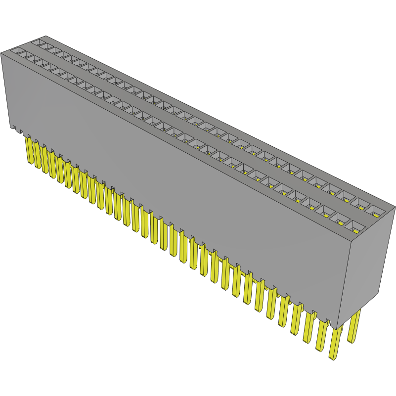 Samtec-SMS-132-02-S-D Cabezales del conector y receptáculos PCB Conn Socket Strip SKT 64 POS 1.27mm Solder ST Thru-Hole Tube