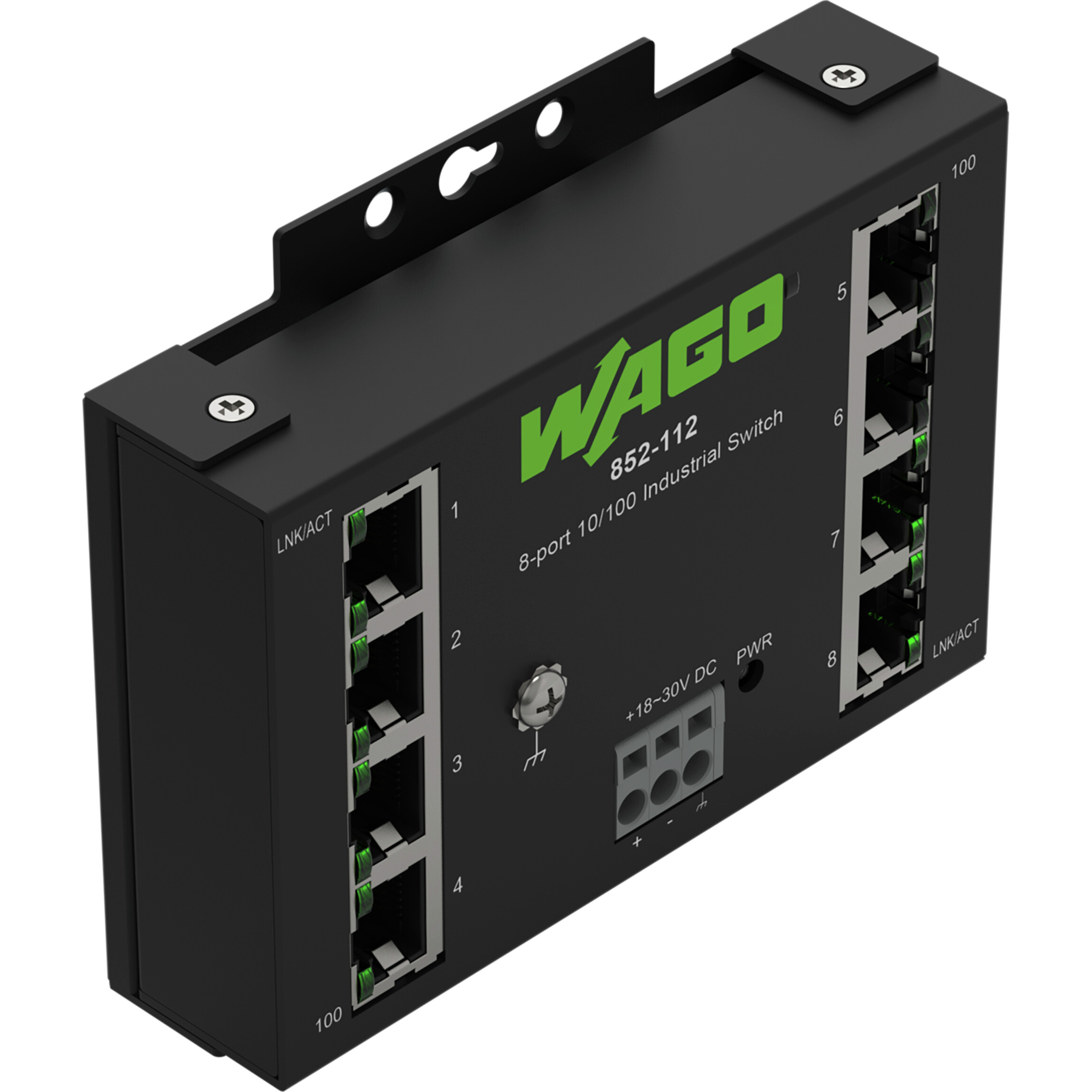 WAGO-852-112 Interruttori Ethernet Ethernet Switch 8-Port 100Mbps Box