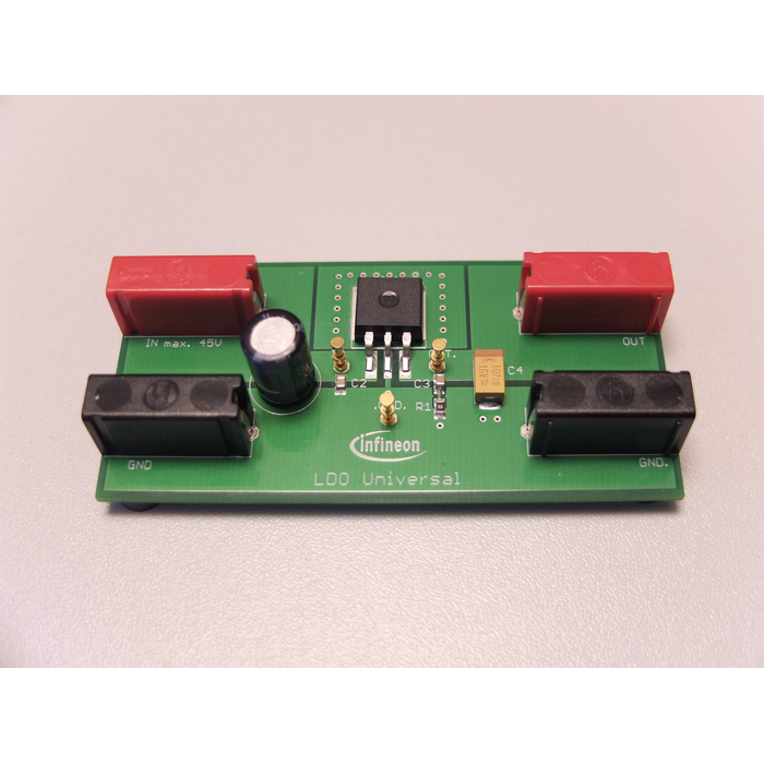 Infineon Technologies AG-DEMOBOARDTLF80511TCTOBO1 Power Management Development Boards and Kits TLF80511 Linear Regulator 5V Output Demonstration Board Automotive AEC-Q100