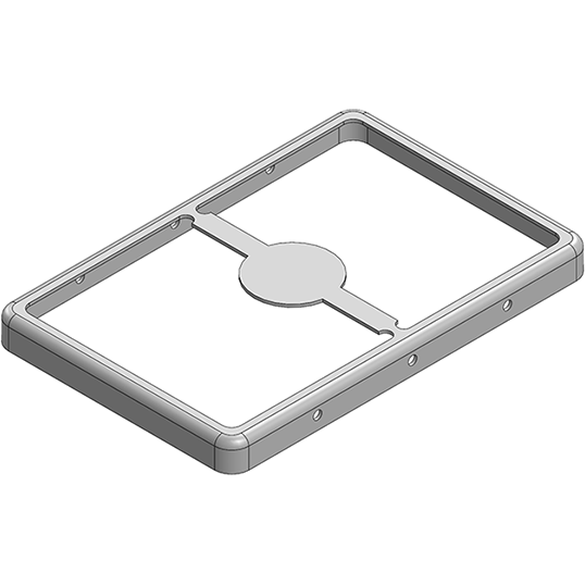 Masach Tech-MS381-10F-NS null 38.1 x 25.3 x 3mm Two-piece Drawn-Seamless RF Shield/EMI Shield FRAME (Nickel-Silver)