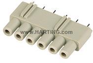 HARTING-09160009908 Cabezales del conector y receptáculos PCB Conn Board to Board M/F 6/6 POS 4.5mm Solder ST Thru-Hole