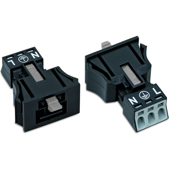 WAGO-890-713 Connector Power Conn Power PL 3 POS ST Cable Mount 3 Terminal 1 Port Box