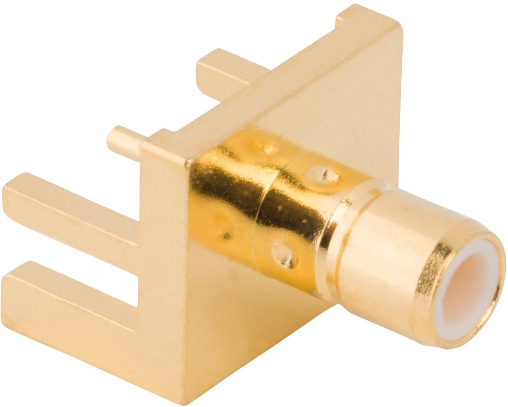 Amphenol RF-142311 Connector RF Conn SMB 0Hz to 4GHz 50Ohm Solder ST Edge Mount RCP Gold