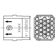 TE Connectivity-202651-4 Connettore rettangolare SKT MODULE, 23 POSN, G-SERIES