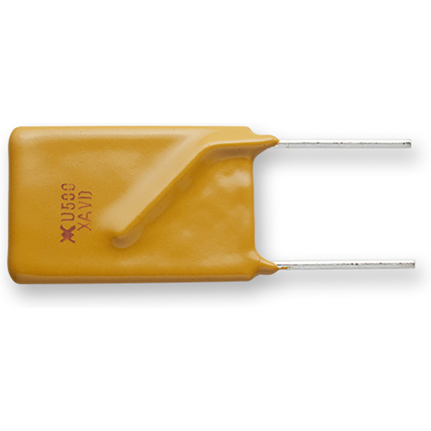 Littelfuse-RUEF500-1 Fusibile resettabile PTC PTC Resettable Fuse 5A(hold) 10A(trip) 30V 100A 3W 0.01Ohm Radial 10.9 X 3 X 24.1mm Loose