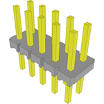 Conn Unshrouded Header HDR 10 POS 2.54mm Solder ST Top Entry Thru-Hole Bulk