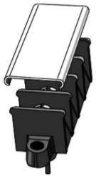 Eaton-TA8-10 Accessori per connettori Connector Accessories Terminal Block Cover Straight Thermoplastic Black